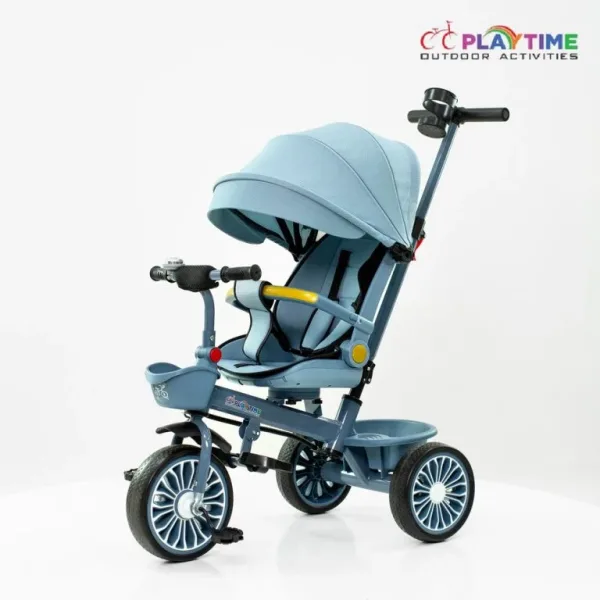 BlueTwist 3u1 – Dečiji Tricikl sa Svetlom i Rotirajućim Sedištem