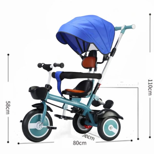 SmartRider 4u1 – Plavi Tricikl koji Raste sa Detetom