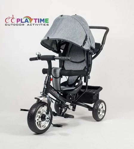 EcoRide Linen – Letnji Tricikl od Prirodnog Lana u Sivoj Eleganciji