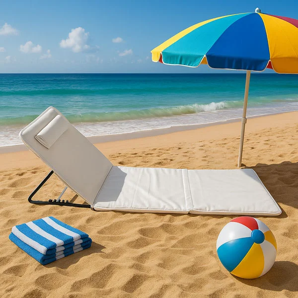 Sklopiva Ležaljka sa Naslonom 140x39 cm – Bež Balans za Svaki Ambijent