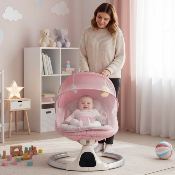 Njihalica za bebe Marsi – Roze