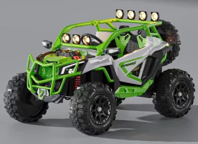 TrailBlazer Zeleni Električni Off‑Road Auto za Mališane 2209