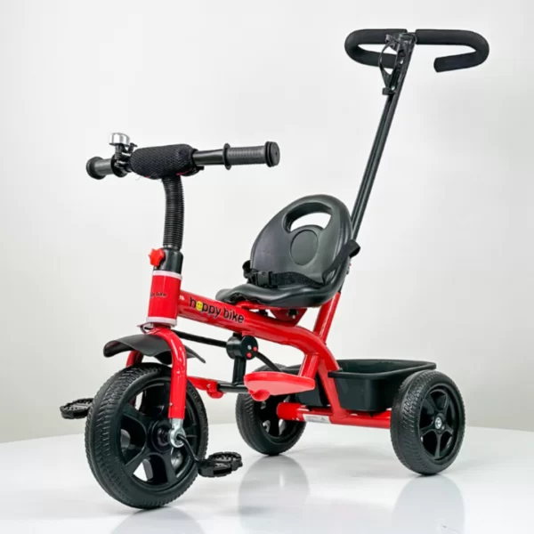 Dečiji tricikl Happybike 448 crveni sa ručkom za guranje Dečiji tricikl Happybike 448 crveni sa ručkom za guranje