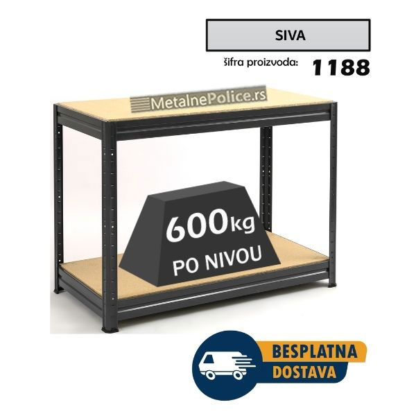Polica Radna klupa 87x120x60cm, 2x600kg